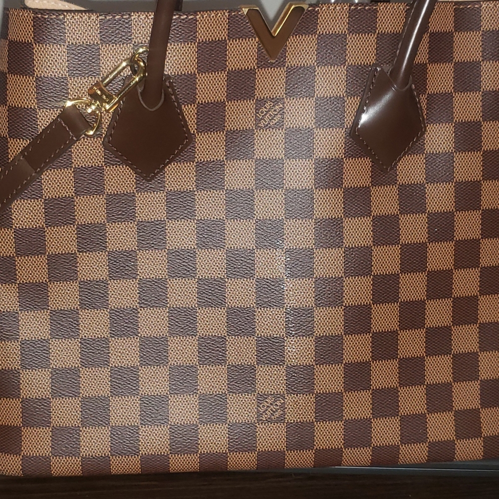 Louis Vuitton Kensington Handbag Damier Brown Checkered Tote